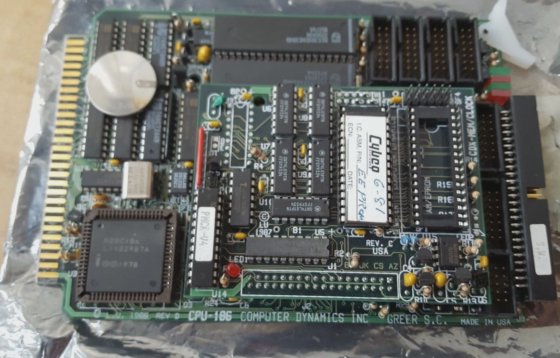SCHEDA PROCESSORE CPU-186/CDX-MEM/CLOCK COMPUTER DYNAMICS