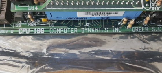 SCHEDA PROCESSORE CPU-186/CDX-MEM/CLOCK COMPUTER DYNAMICS
