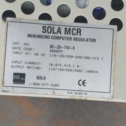 SOLA MCR 63-23-710-8 电源调节器微型/微电脑稳压器（RBD5.1）