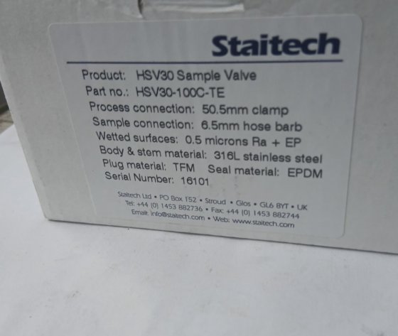 Neu STAITECH HSV30 HSV30-100C-TE VENTIL (BR4A.6B5) in Rathdowney, Laois ...