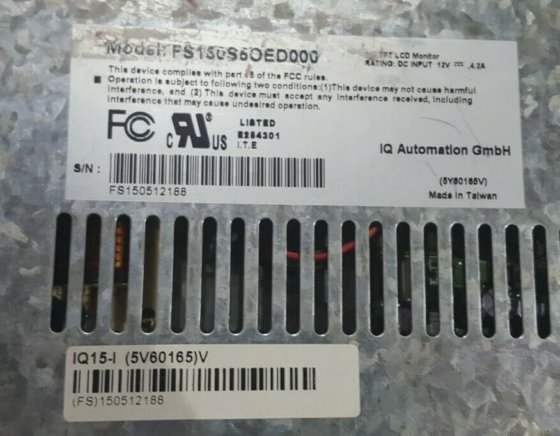 IQ AUTOMATION FS150SDOEDDSG 15' DISPLAY
