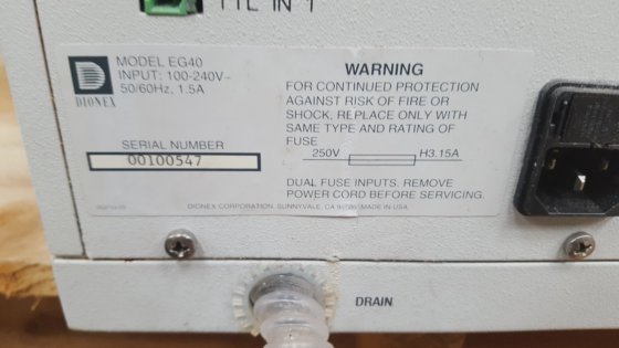 dionex eg40 溶離液生成装置 (rbd7.2)