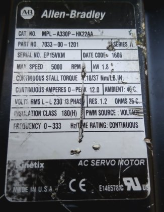 インバータデューティ AC サーボモータ