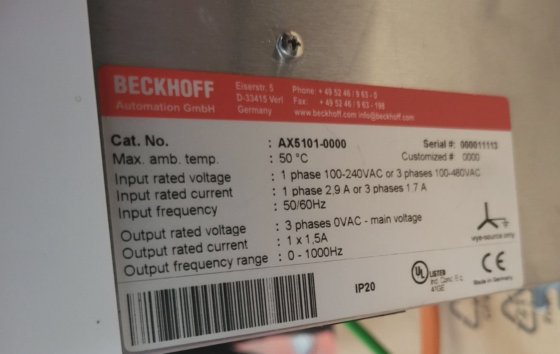 Beckhoff ax5101-0000 伺服驱动器 + 1
