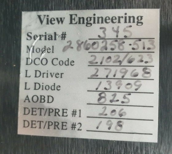 GENERAL SCANNING VIEW ENGINEERING 3D