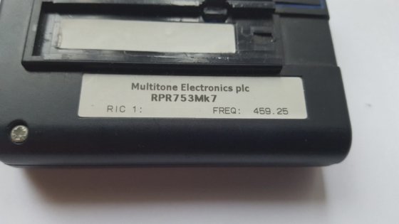 マルチトーンエレクトロニクス PLC RPR753MK7 ラジオペーガー (IN6S6B3)