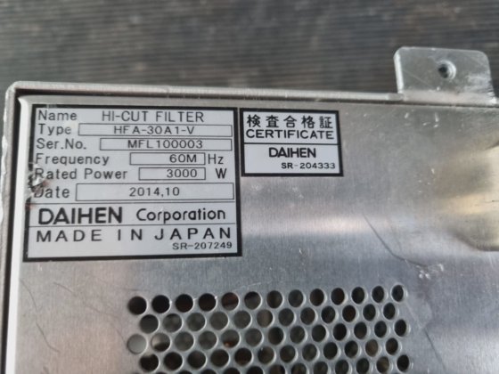 Daihen HFA-30A1-V高切滤波器（R4S9.3）。
