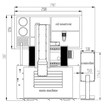 带辅助遥控装置的 A850 Ram 数控电火花成形机