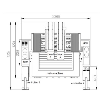 ADI2100 双头数控电火花成形机布局