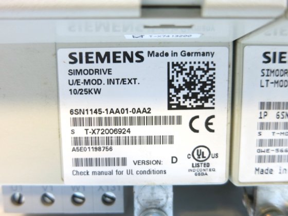 Siemens Simodrive 611 Drive Converter Module Infeed Power 2-Axis ...