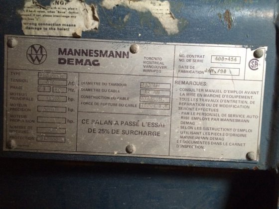 Demag 5t / 575v