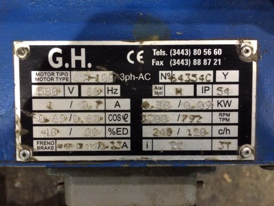 G.h. 2.5t / 580v