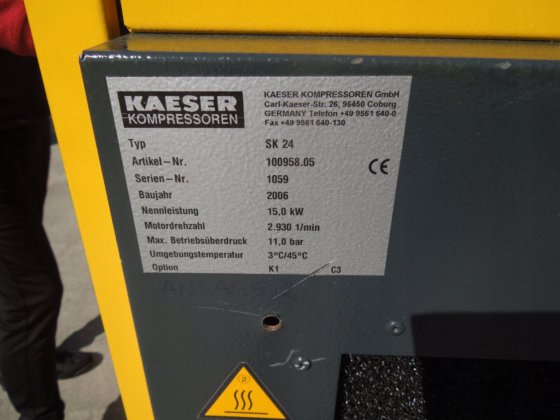 KAESER SK24 15Kw screw compressor !!!=d in Milicz, Poland