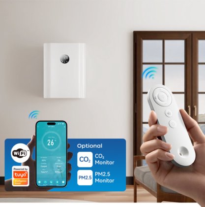 100CMH 88CFM 壁挂式 Eco-Flex 能量回收通风机