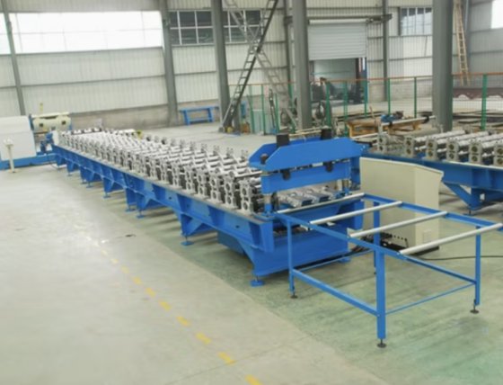 Floor deck roll forming machine