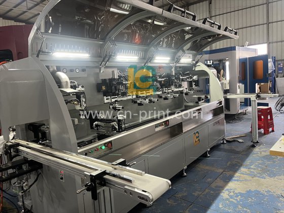 ボトルライン用LC自動3色スクリーン印刷機