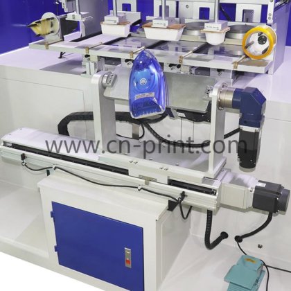 熨烫式四色伺服旋转梭移印机