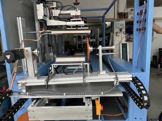 1色円筒バレルプラスチックバケツコンテナUVスクリーン印刷機