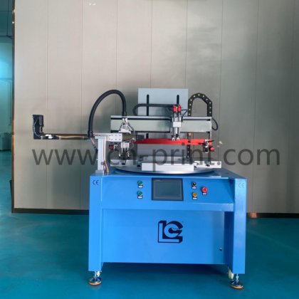 旋转工作台丝网印刷机和伺服机械臂