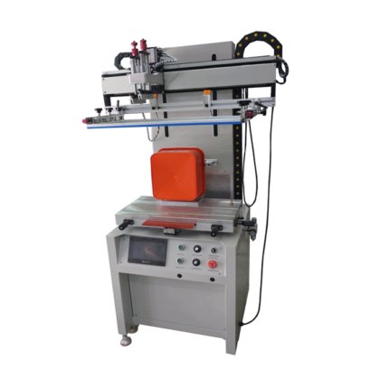 Flat precision screen printing machine with