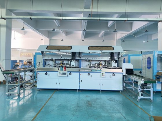 塑料瓶自动双色圆筒 UV 丝网印刷机