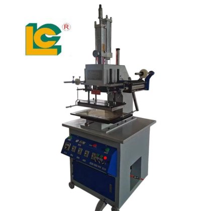 气动平面皮革徽标压花烫金机