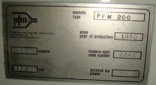 Avvolgitore a flusso PFM tipo