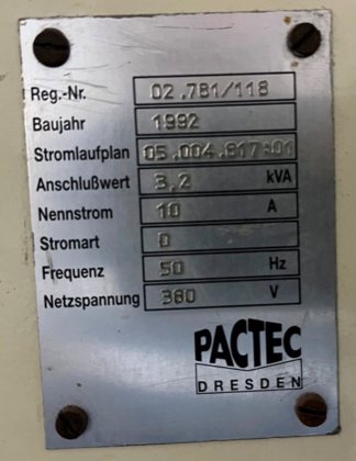 Pactec Vertikal-Seilsortierer