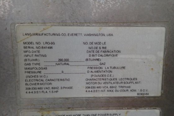 Four à double grille Lang