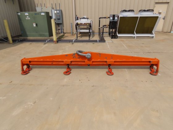 75000 Lb Rigging Lifting Beam Spreader Bar 5-Hook 12' Spread Center ...