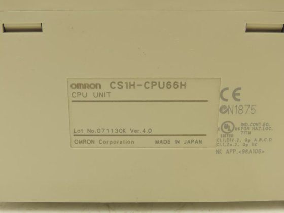 Omron CS1H-CPU66H Programmable Controller CPU