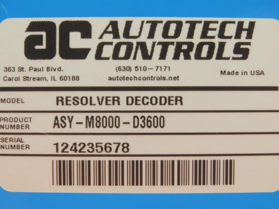 AC AutoTech ASY-M8000-D3600 1855 BUS