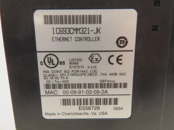 GE Fanuc IC693CMM321-JK PLC Ethernet