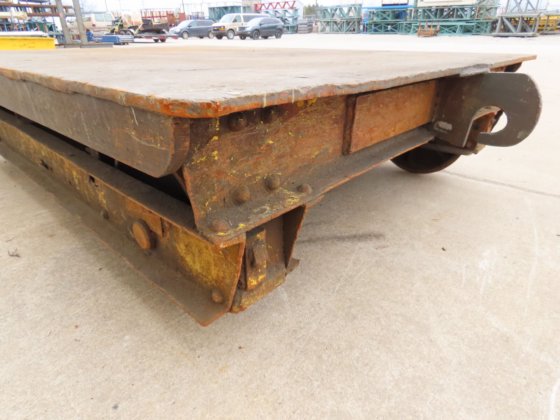 8'x6' Steel Flat Bed Rail Car Heavy Duty Industrial Steel Wheel Track ...