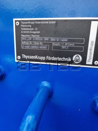 ティッセンクルップ社製ローラーグレードスクリーニングプラント