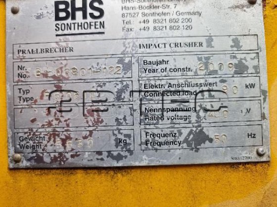 BHS PB 0810 衝撃式破砕機
