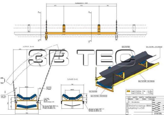 x/800 mm コンベアベルトとコンベアベルトシステム