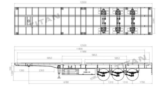 3 Axle 40Ft Flatbed Trailers
