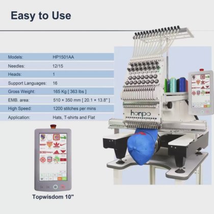 高速単頭コンピュータ刺繍機