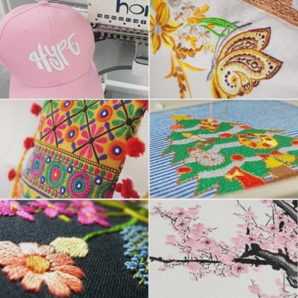 15針シングルヘッドコンピュータ刺繍機