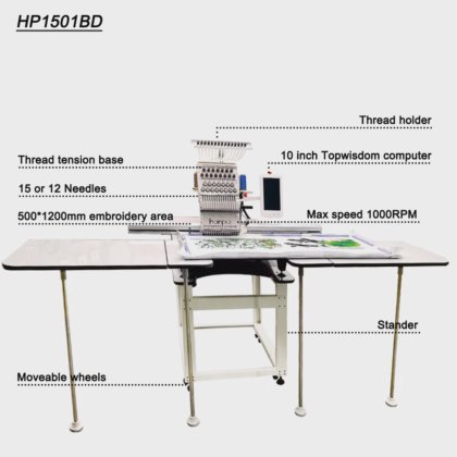 大きな刺しゅうエリアフラット刺しゅう機