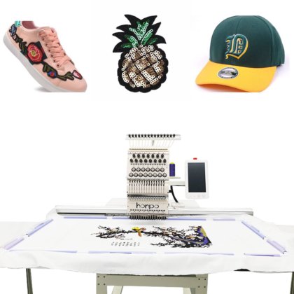 大きな刺しゅうエリアフラット刺しゅう機