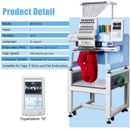 高速シングルヘッド工業用刺繍機