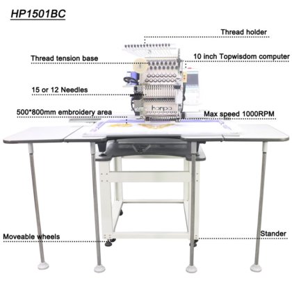 多機能シングルヘッドフラット刺繍機