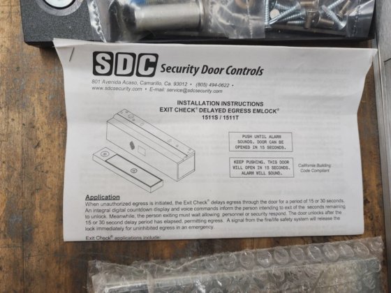 SDC 1511S Series Exit Check W/ Integrated Delayed Electromagnetic Lock ...