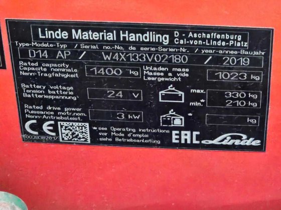2019 LINDE D14AP