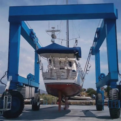 造船所100トンの海洋の重いボート旅行上昇の起重機クレーン