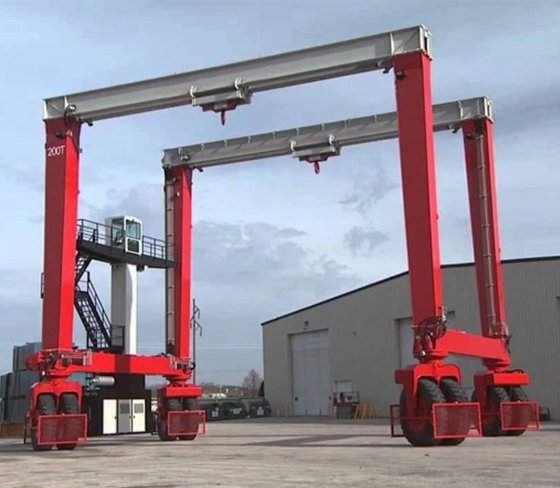 定制跨运架 40 吨 45 吨橡胶轮胎龙门起重机
