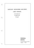 Manual for Used Ferranti Mercury