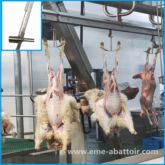 羊の屠殺場用の肉加工機器、油圧式の羊とヤギの皮剥ぎ機、CE認証付きのマトン加工用